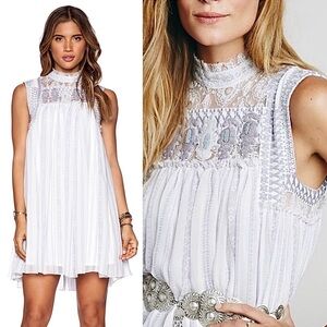 SOLD Free People Penny Georgette Babylon Dress in Ivory Combo